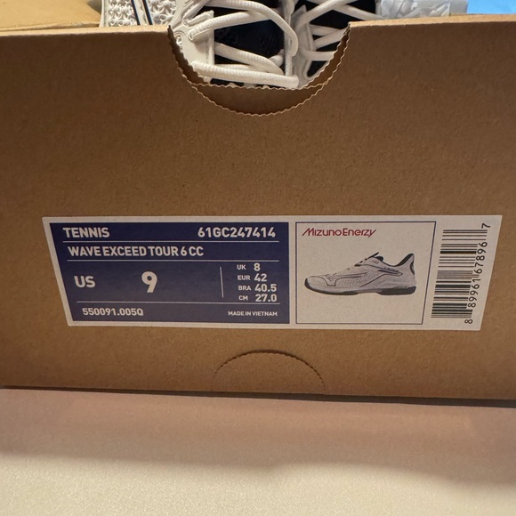 Mizuno men’s size 9. NWOT wave exceed tour 6 cc - Picture 2 of 4